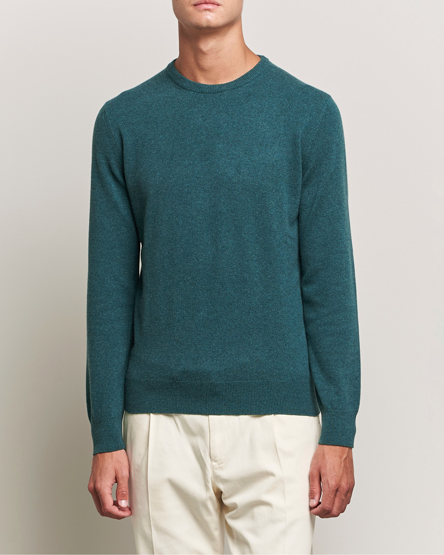 Mies | Puserot | Zegna | Oasi Cashmere Crew Neck Teal
