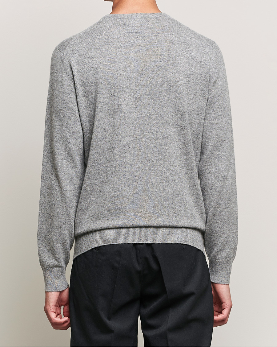 Mies | Puserot | Zegna | Oasi Cashmere Crew Neck Grey Melange