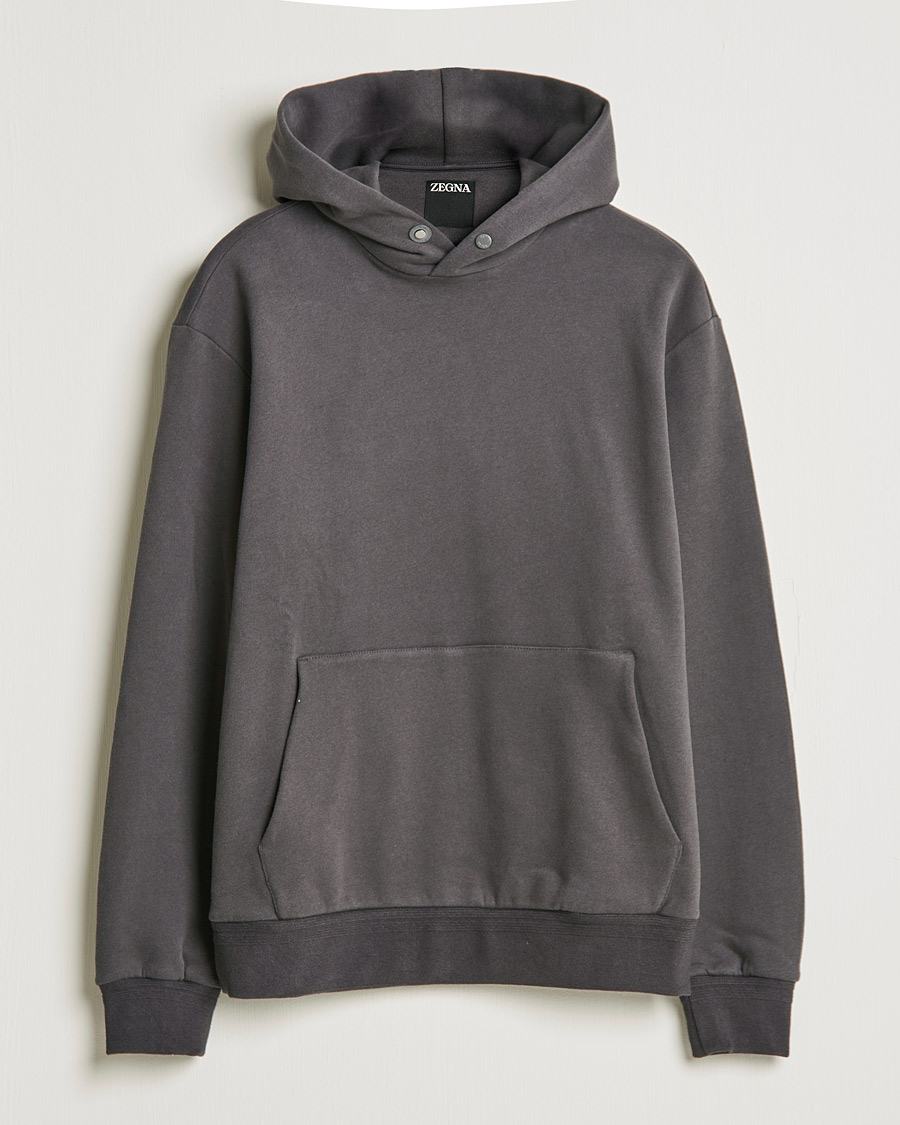 Mies | Puserot | Zegna | Cotton/Cashmere Hoodie Heather Grey