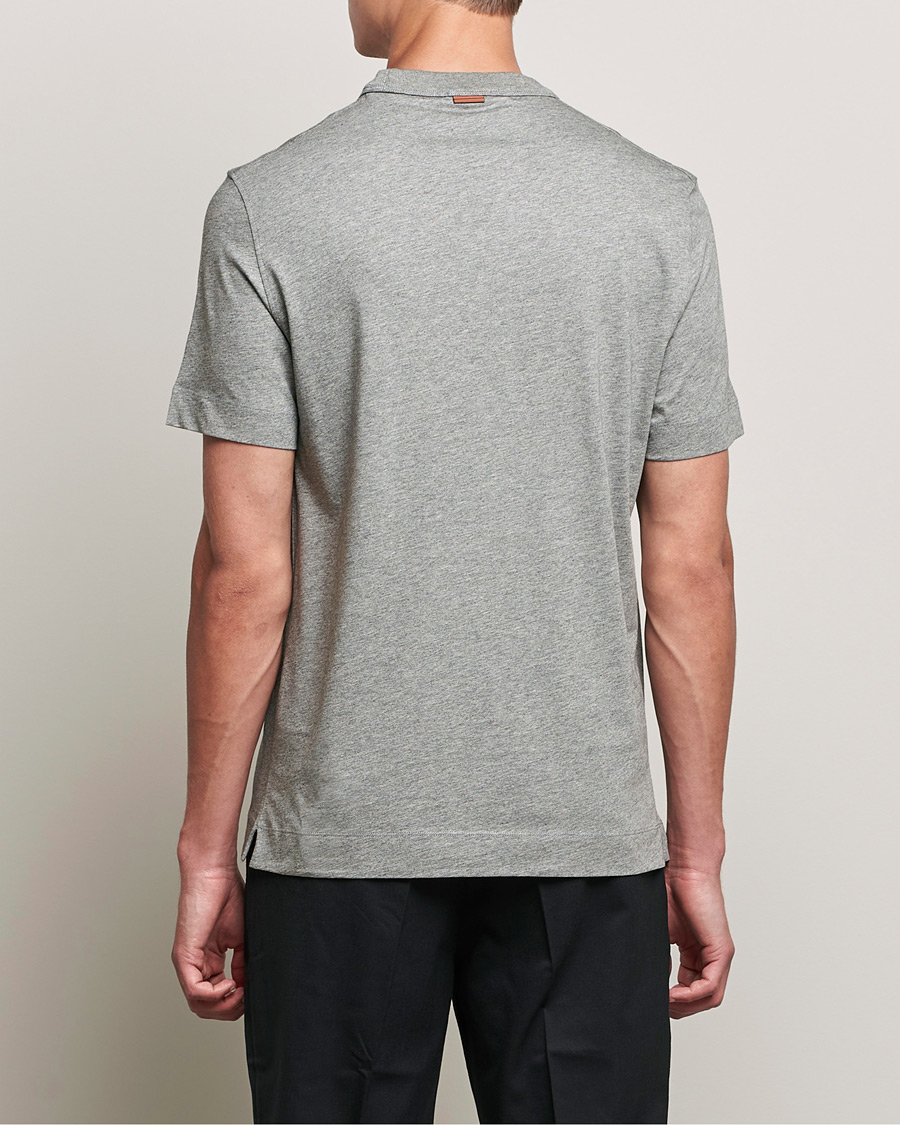 Mies | T-paidat | Zegna | Premium Cotton T-Shirt Grey Melange