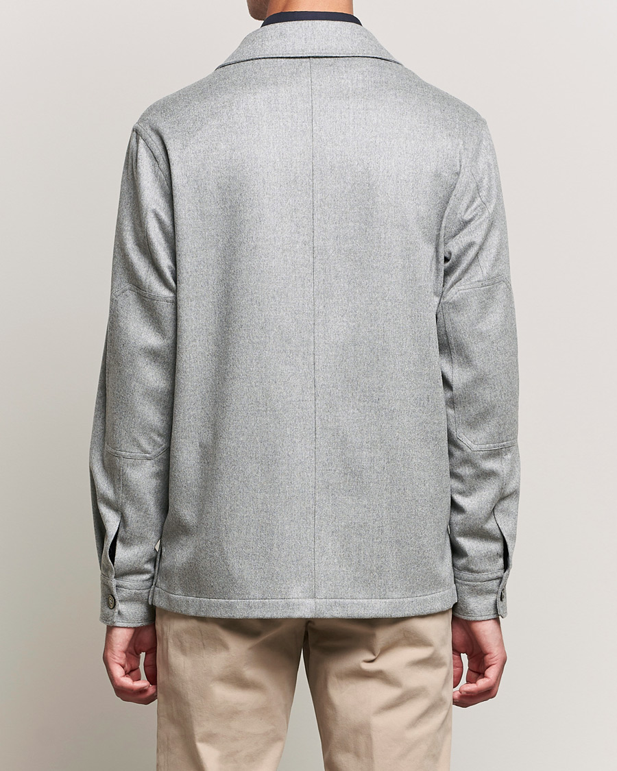 Mies | Kauluspaidat | Zegna | Oasi Cashmere Overshirt Light Grey