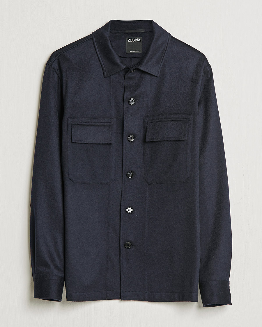 Mies | Kauluspaidat | Zegna | Oasi Cashmere Overshirt Navy