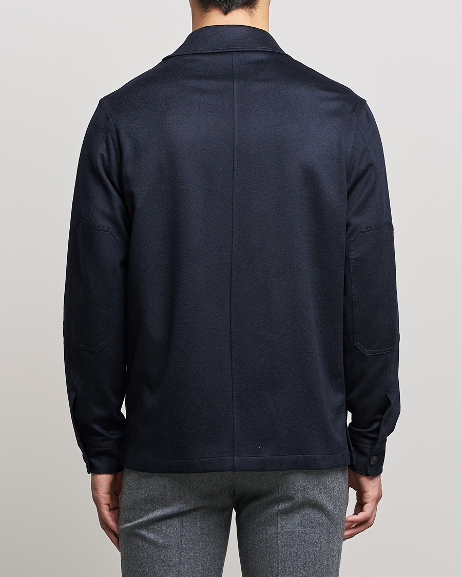 Mies | Kauluspaidat | Zegna | Oasi Cashmere Overshirt Navy