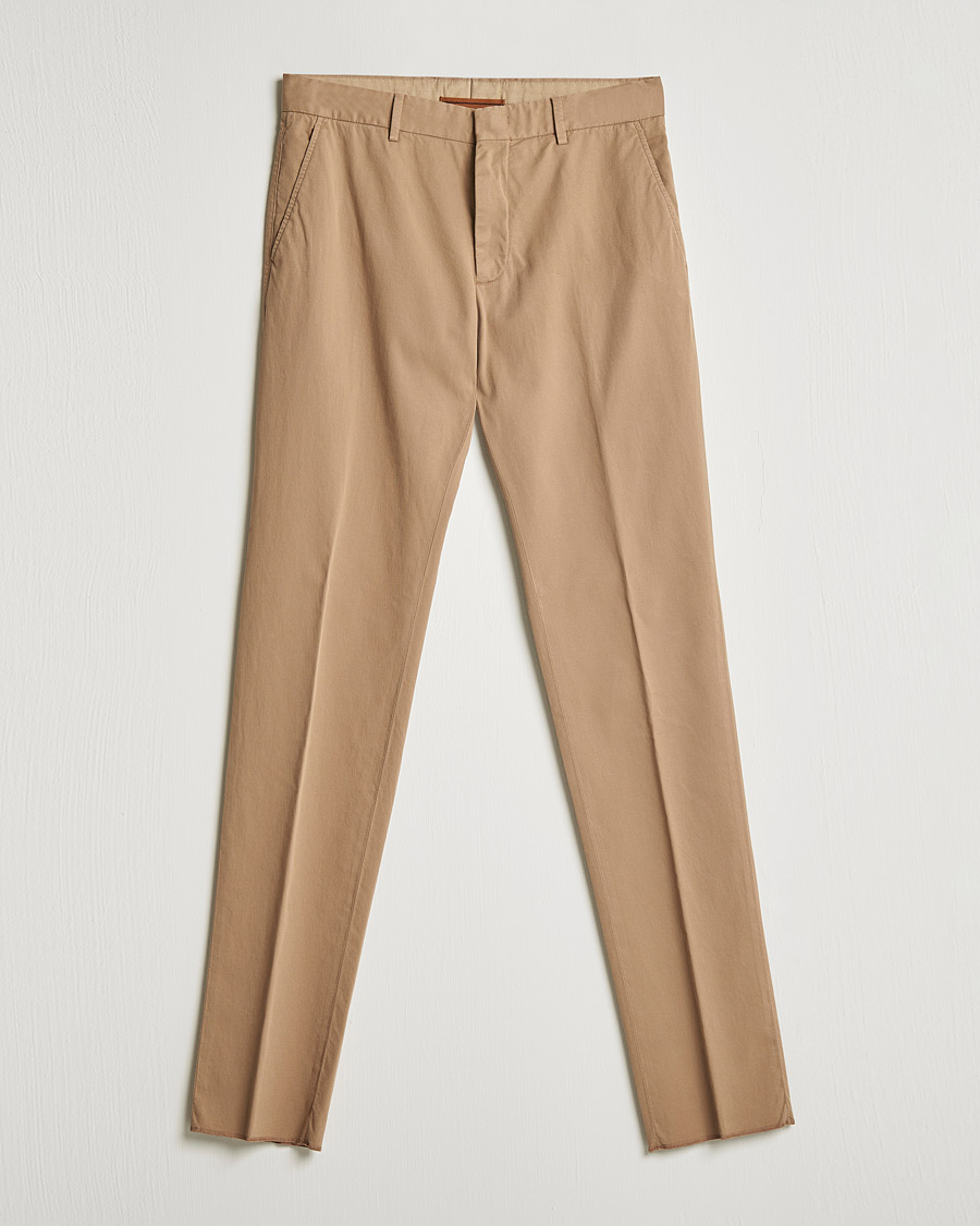 Mies | Housut | Zegna | Premium Cotton Chinos Beige