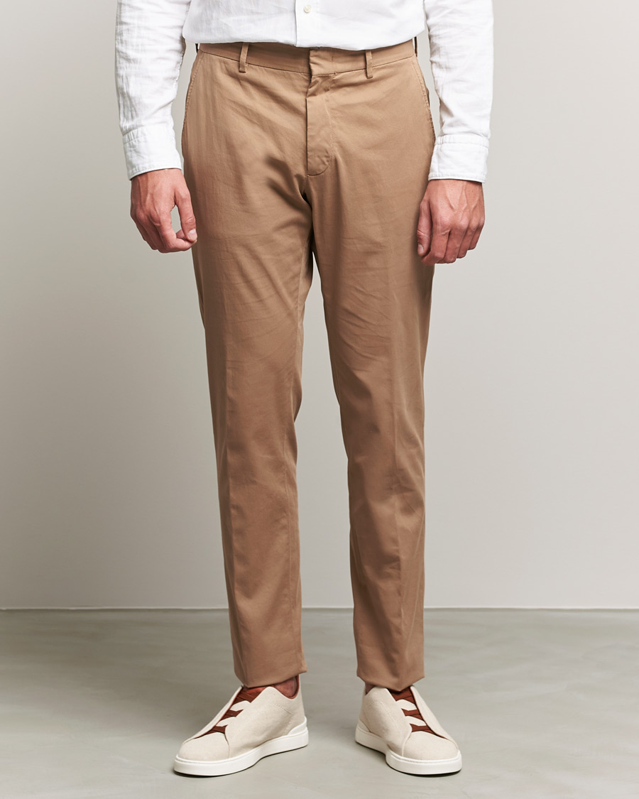 Mies | Housut | Zegna | Premium Cotton Chinos Beige