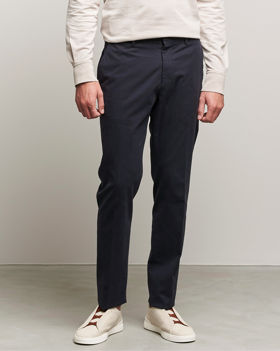 Mies | Housut | Zegna | Premium Cotton Chinos Navy