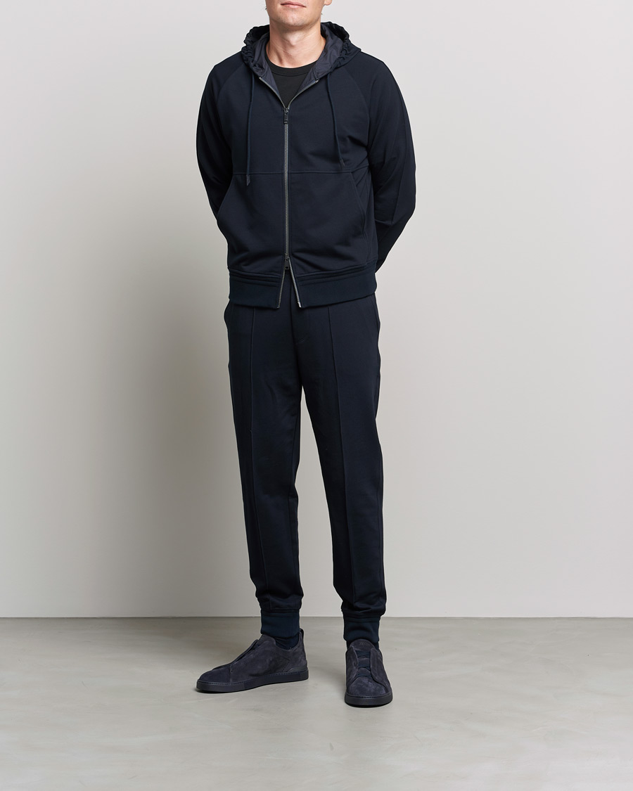 Mies | Housut | Zegna | Cotton Stretch Joggers Navy