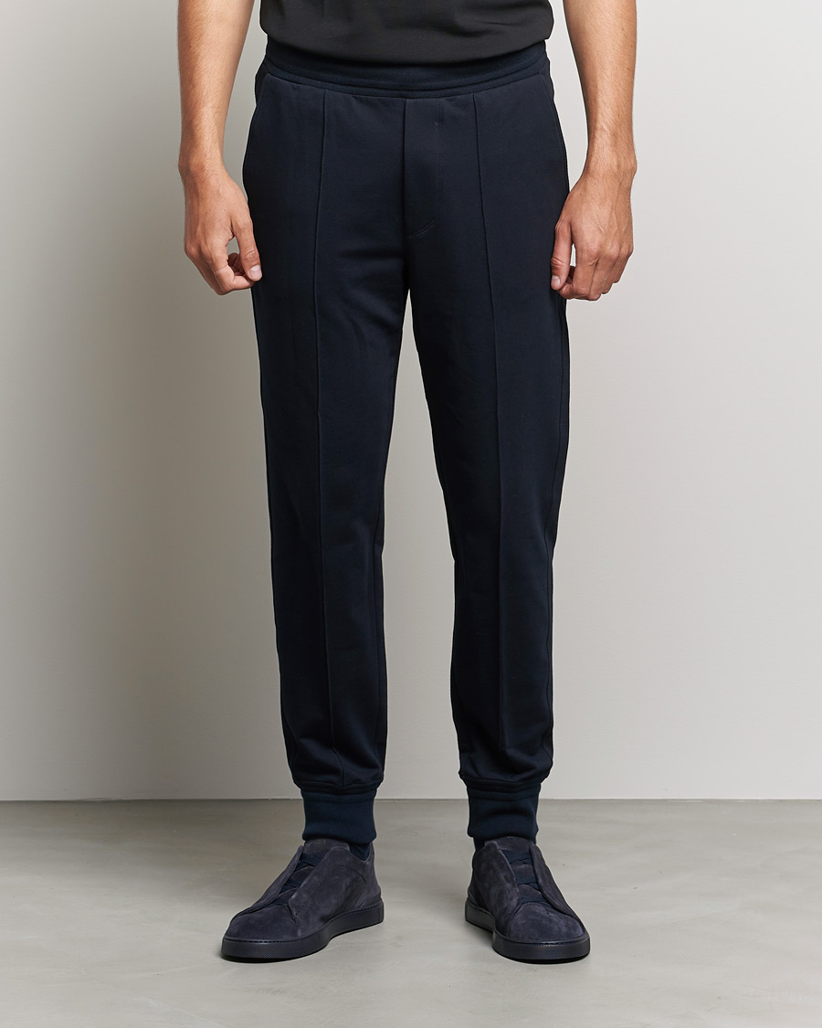 Mies | Housut | Zegna | Cotton Stretch Joggers Navy