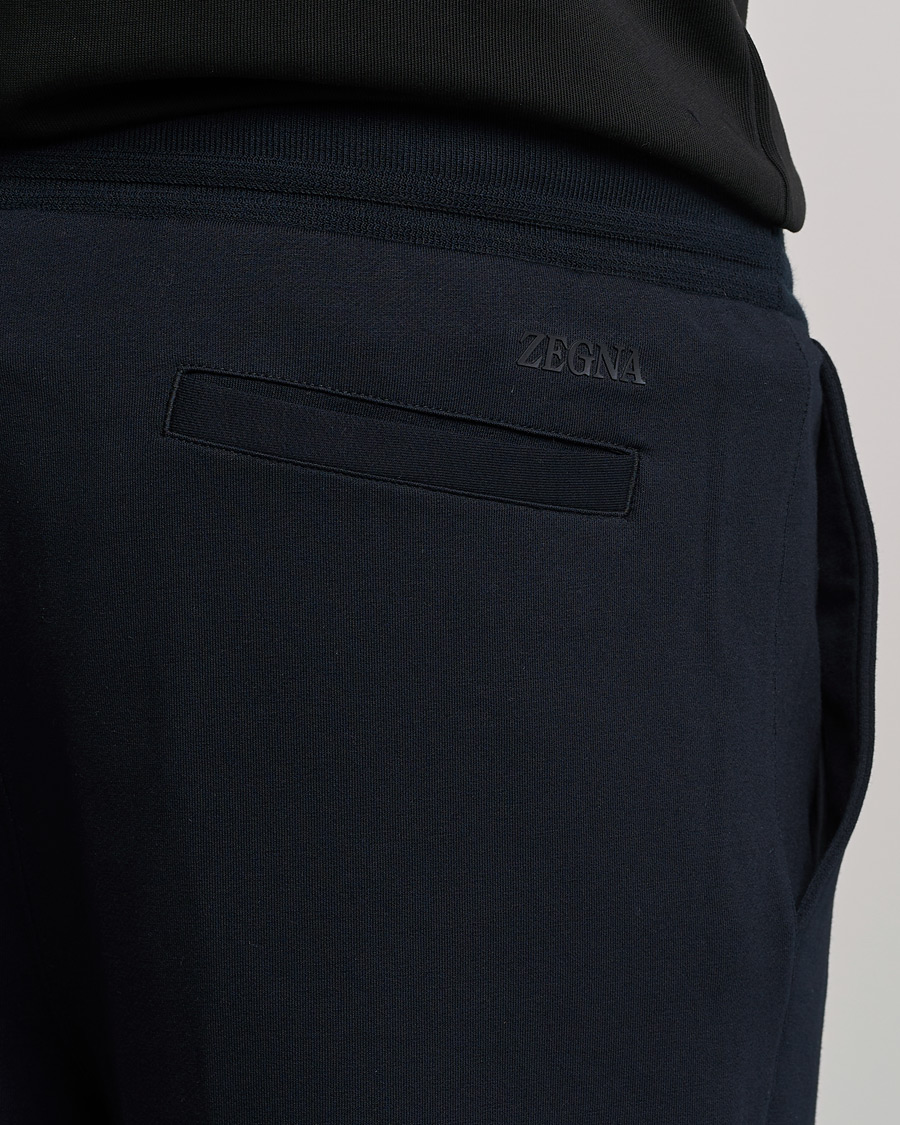 Mies | Housut | Zegna | Cotton Stretch Joggers Navy