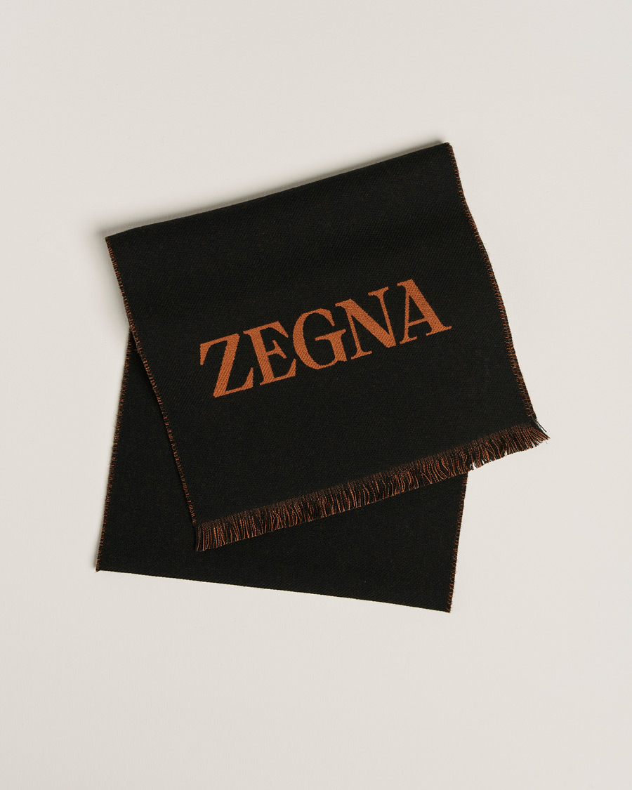 Mies | Zegna Bicolor Wool Scarf Black | Zegna | Bicolor Wool Scarf Black