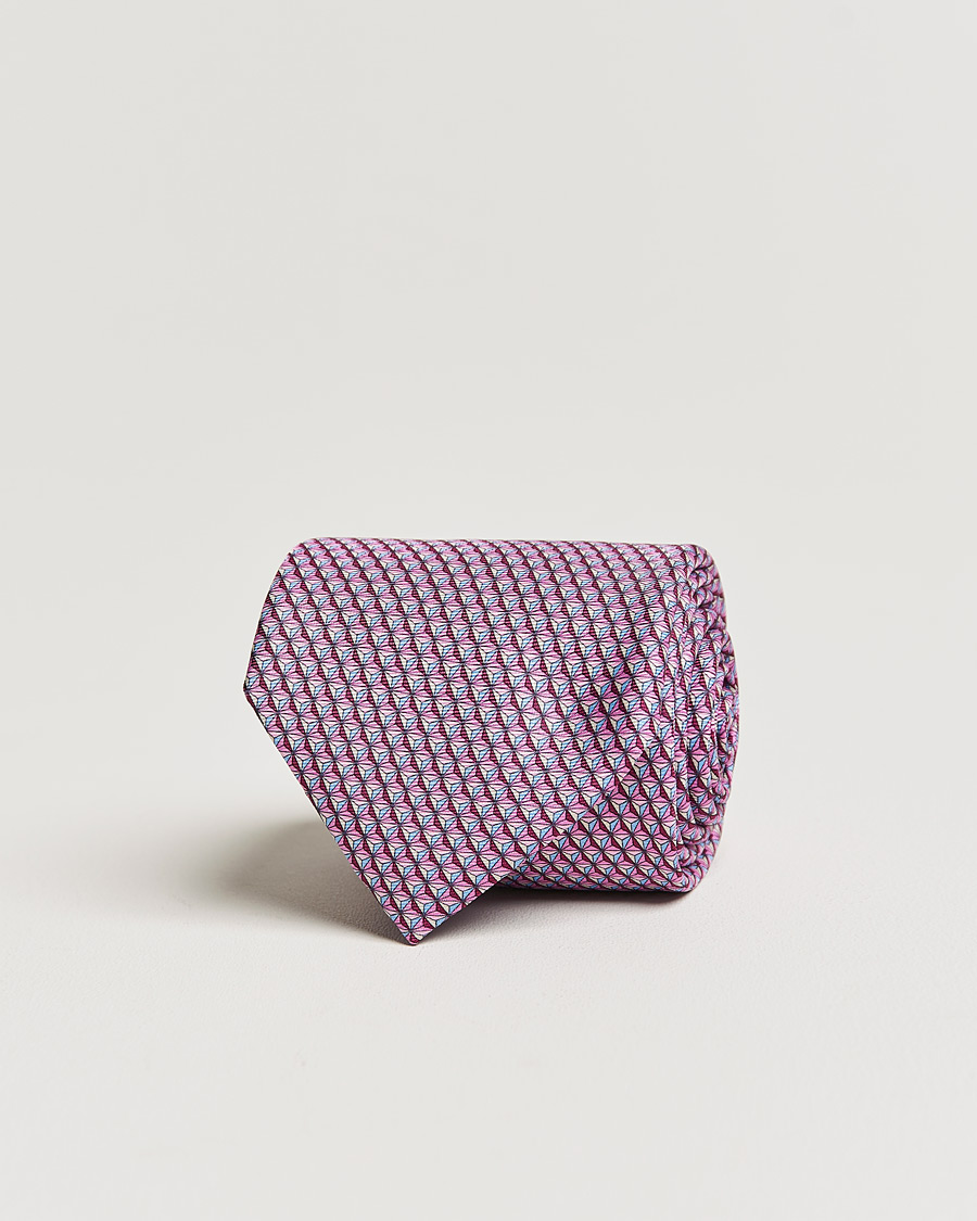Mies | Zegna Printed Silk Tie Pink | Zegna | Printed Silk Tie Pink