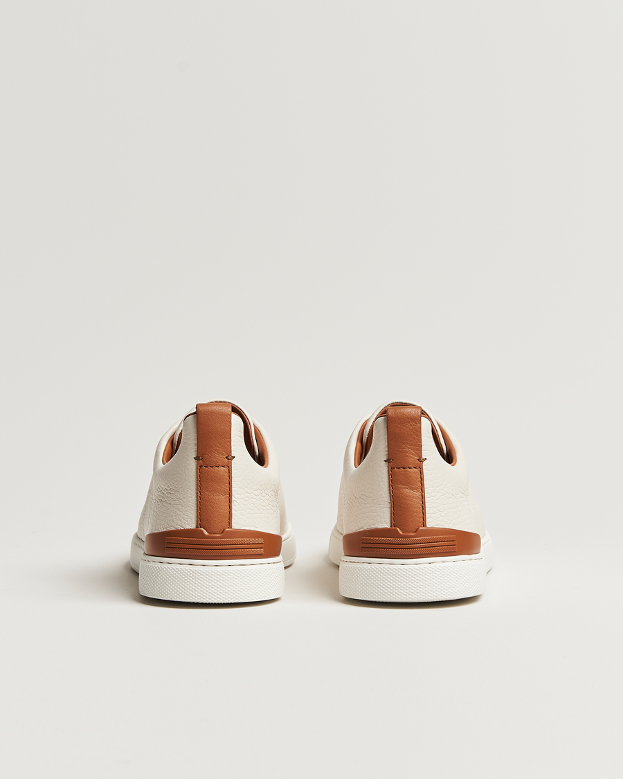 Mies | Zegna Triple Stitch Sneakers White Deerskin | Zegna | Triple Stitch Sneakers White Deerskin