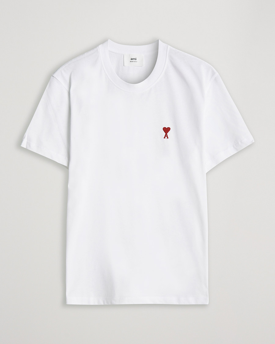 Mies | T-paidat | AMI | Heart Logo T-Shirt White