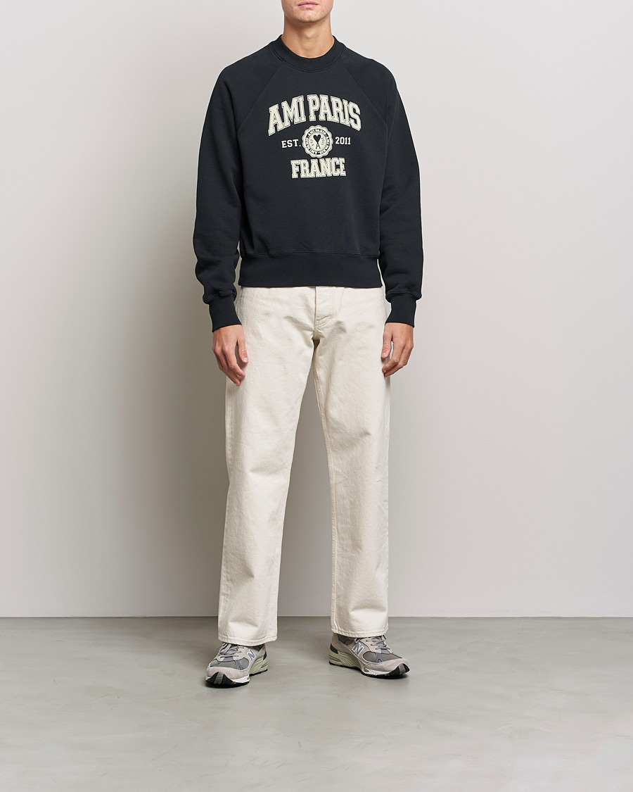 Mies | AMI | AMI | Paris College Sweatshirt Black