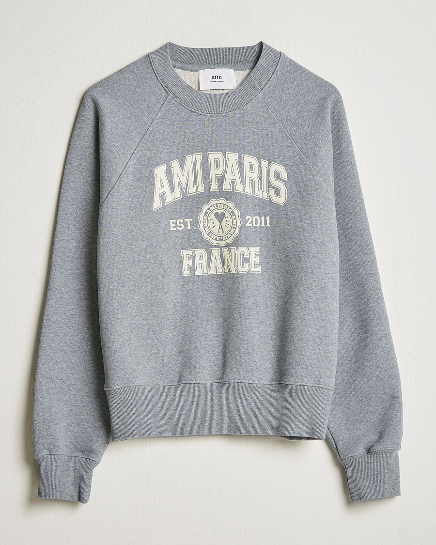 Mies | Puserot | AMI | Paris College Sweatshirt Heather Grey