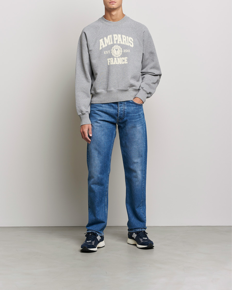 Mies | Puserot | AMI | Paris College Sweatshirt Heather Grey