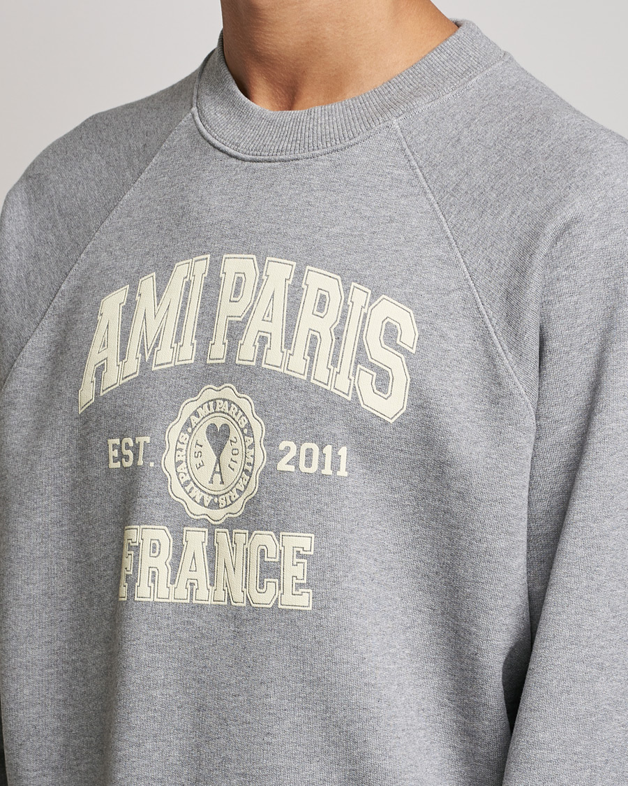 Mies | Puserot | AMI | Paris College Sweatshirt Heather Grey