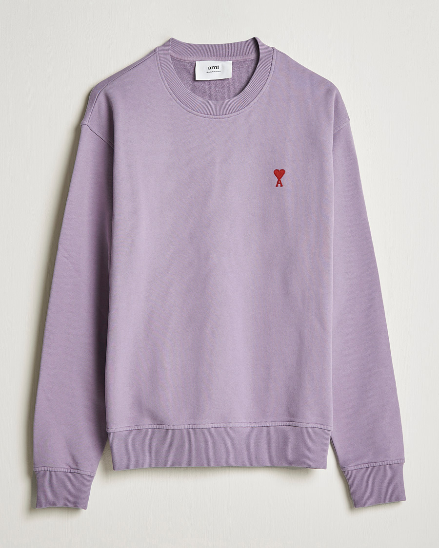 Mies | Puserot | AMI | Heart Logo Sweatshirt Washed Purple