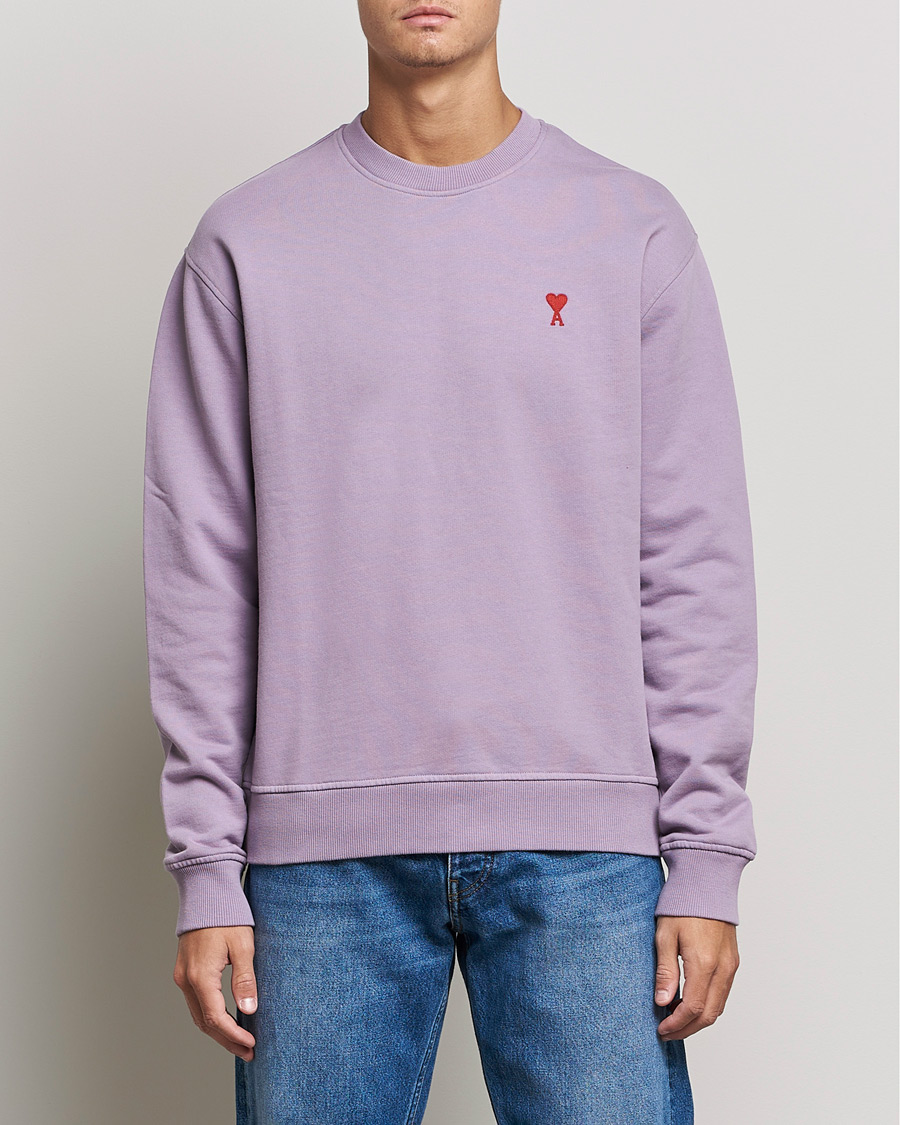 Mies | Puserot | AMI | Heart Logo Sweatshirt Washed Purple