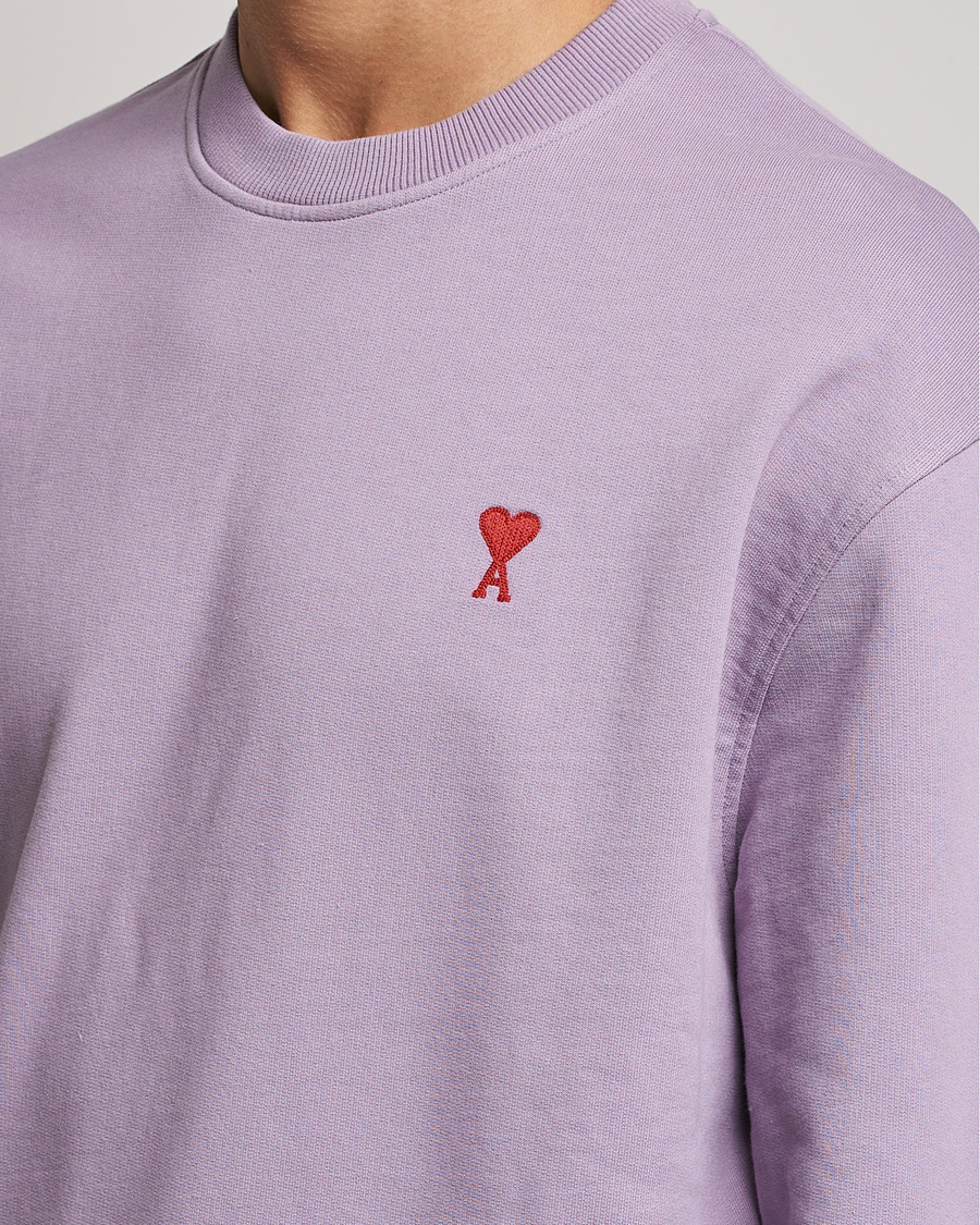 Mies | Puserot | AMI | Heart Logo Sweatshirt Washed Purple