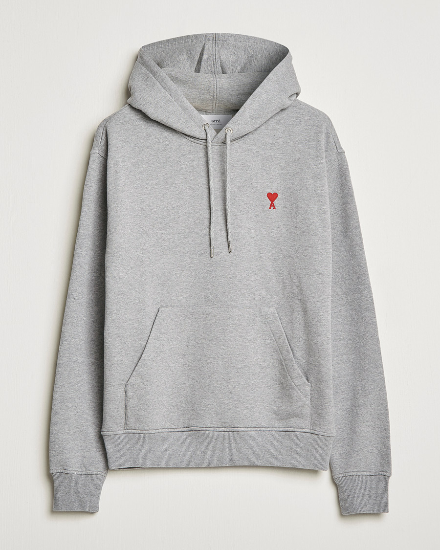 Mies | Puserot | AMI | Heart Logo Hoodie Heather Grey