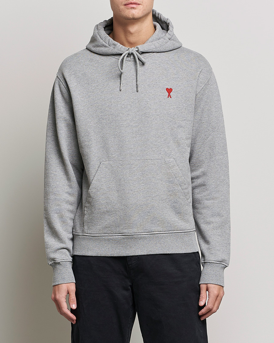 Mies | Puserot | AMI | Heart Logo Hoodie Heather Grey