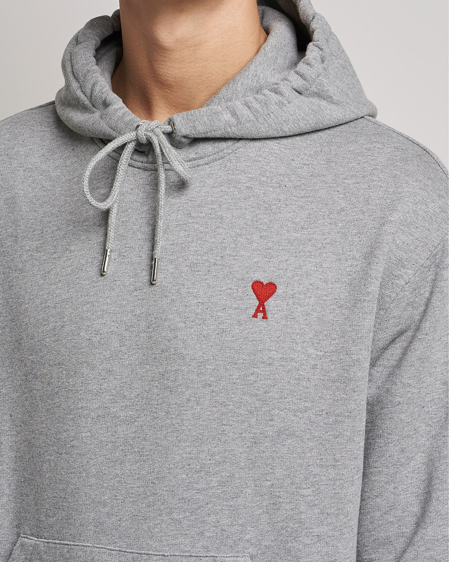 Mies | Puserot | AMI | Heart Logo Hoodie Heather Grey