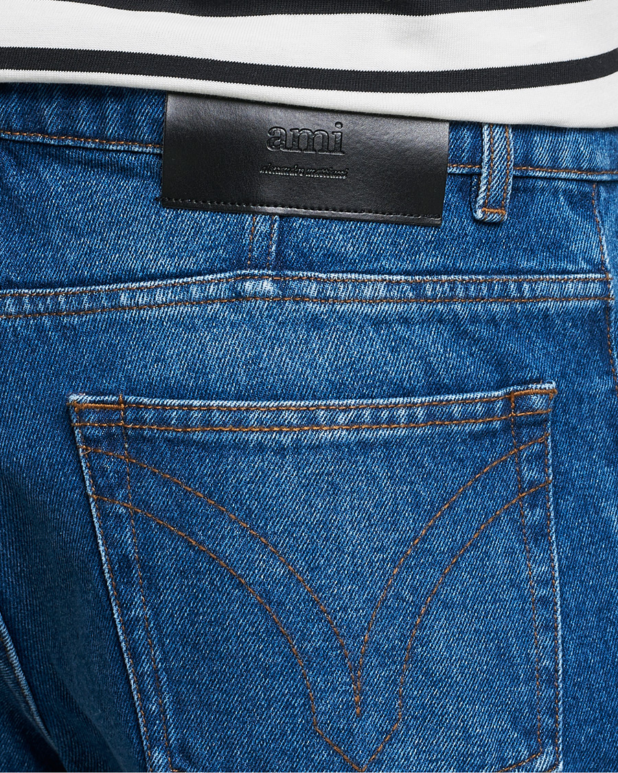 Mies | Farkut | AMI | Tapered Jeans Dark Blue Wash