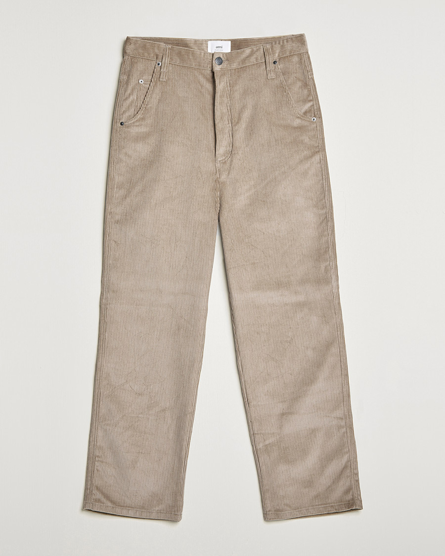 Mies | Housut | AMI | Alex Corduroy Trousers Beige
