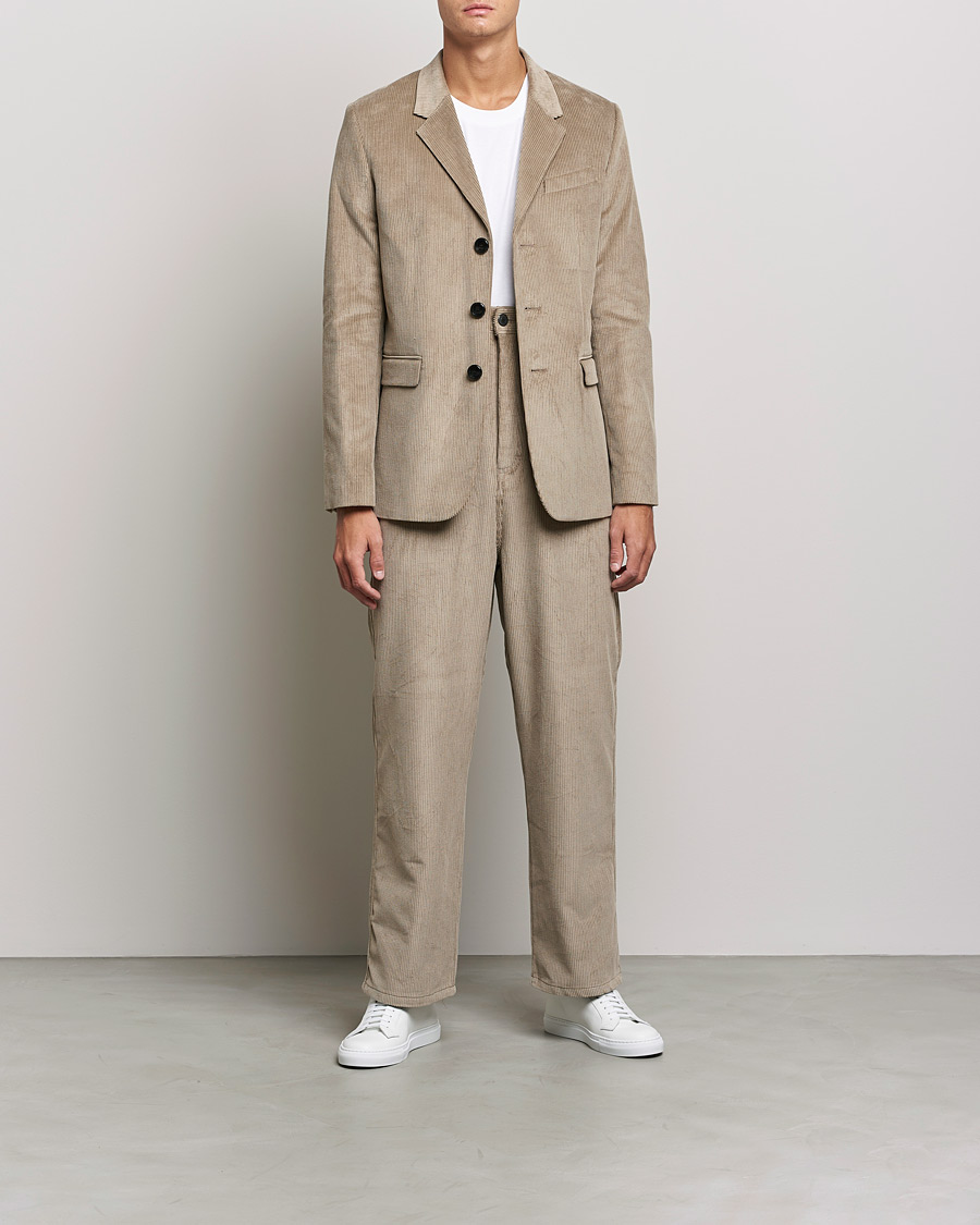 Mies | Housut | AMI | Alex Corduroy Trousers Beige