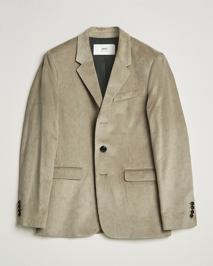 Mies | Pikkutakit | AMI | Corduroy Blazer Beige