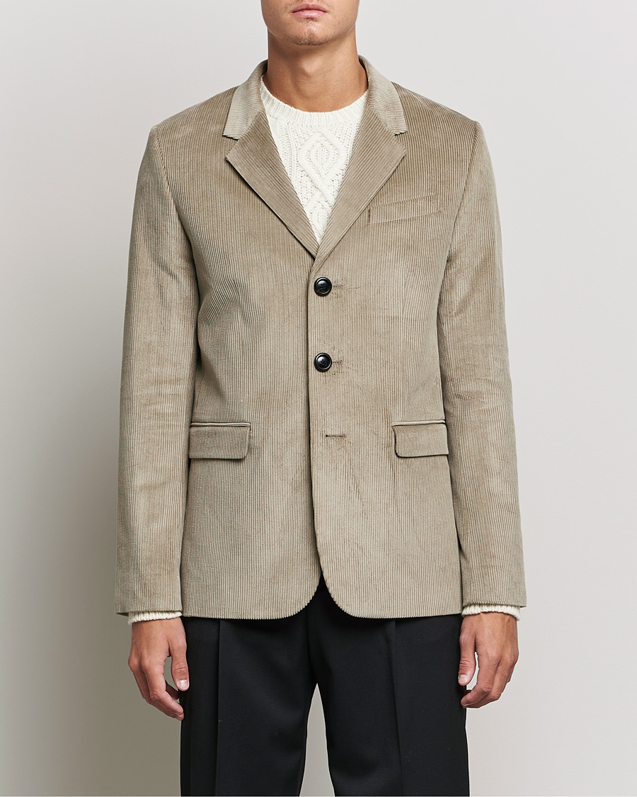 Mies | Pikkutakit | AMI | Corduroy Blazer Beige