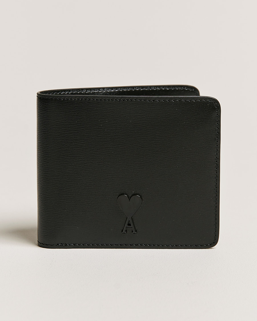 Mies | Lompakot | AMI | Tonal Heart Logo Wallet Black