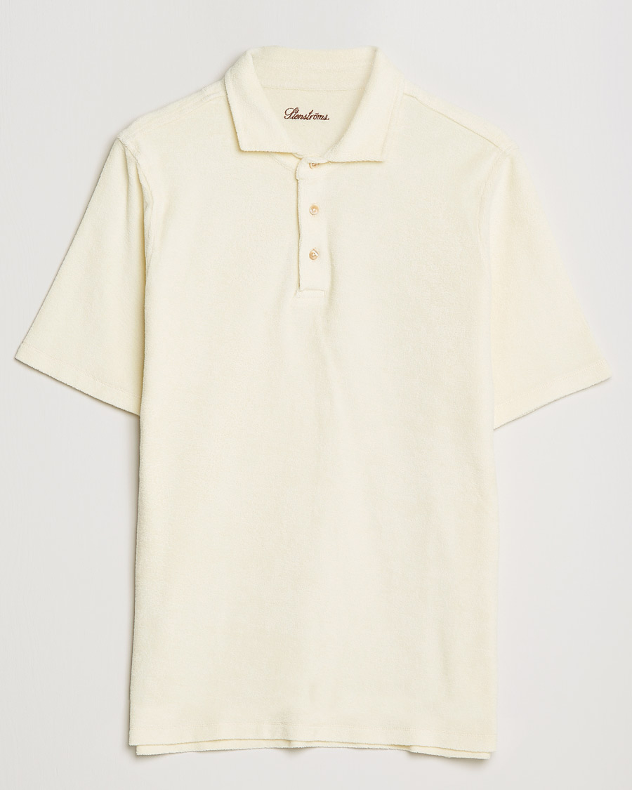 Mies | Pikeet | Stenströms | Towelling Cotton Poloshirt Cream