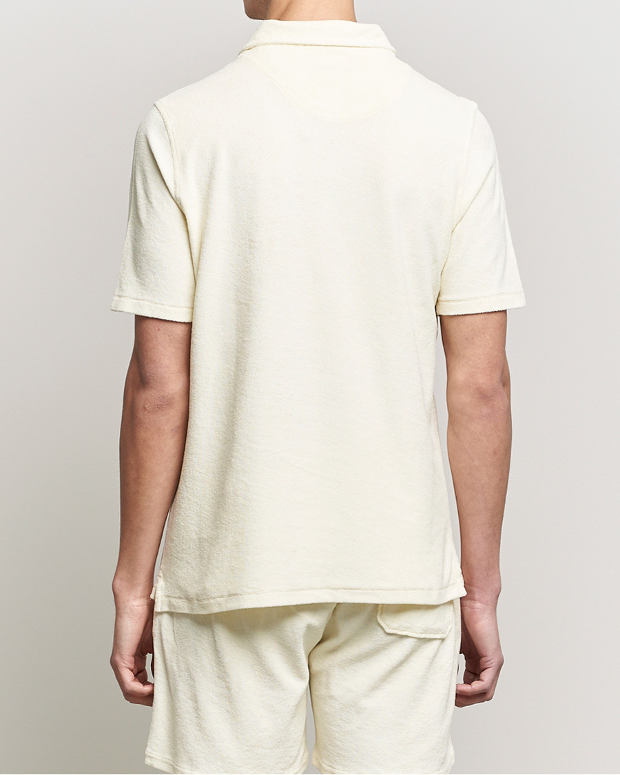 Mies | Pikeet | Stenströms | Towelling Cotton Poloshirt Cream