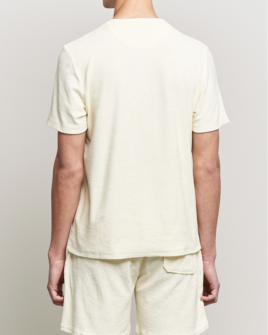 Mies | T-paidat | Stenströms | Towelling Cotton T-Shirt Cream