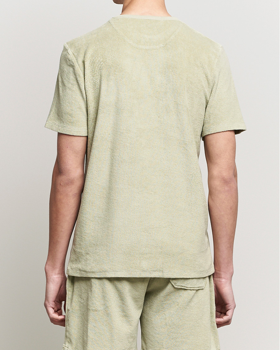 Mies | T-paidat | Stenströms | Towelling Cotton T-Shirt Olive