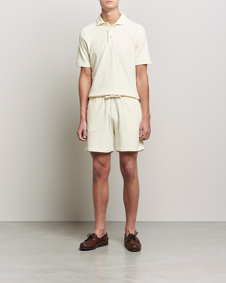 Mies | Shortsit | Stenströms | Towelling Cotton Shorts Cream