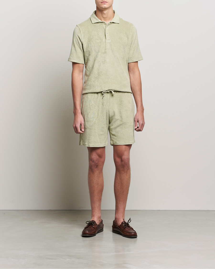 Mies | Alennusmyynti vaatteet | Stenströms | Towelling Cotton Shorts Olive