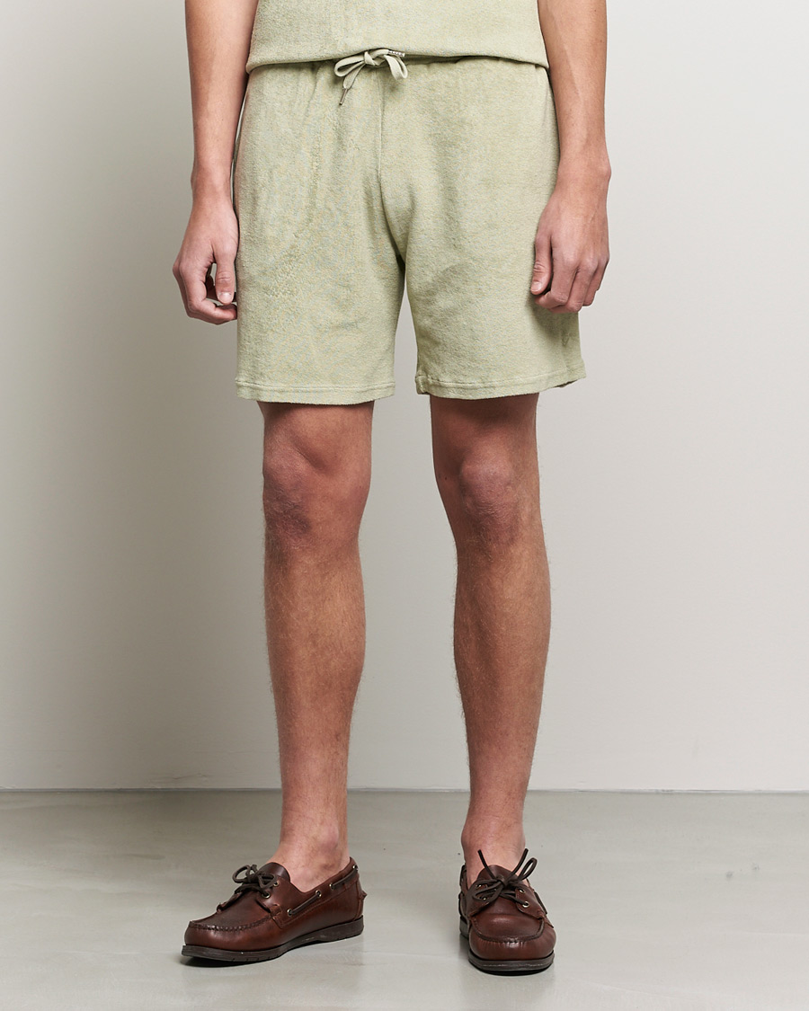 Mies |  | Stenströms | Towelling Cotton Shorts Olive