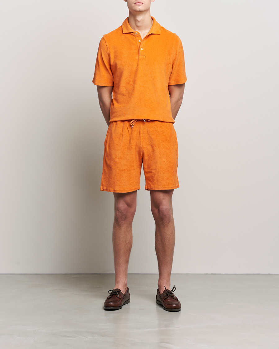Mies | Shortsit | Stenströms | Towelling Cotton Shorts Orange