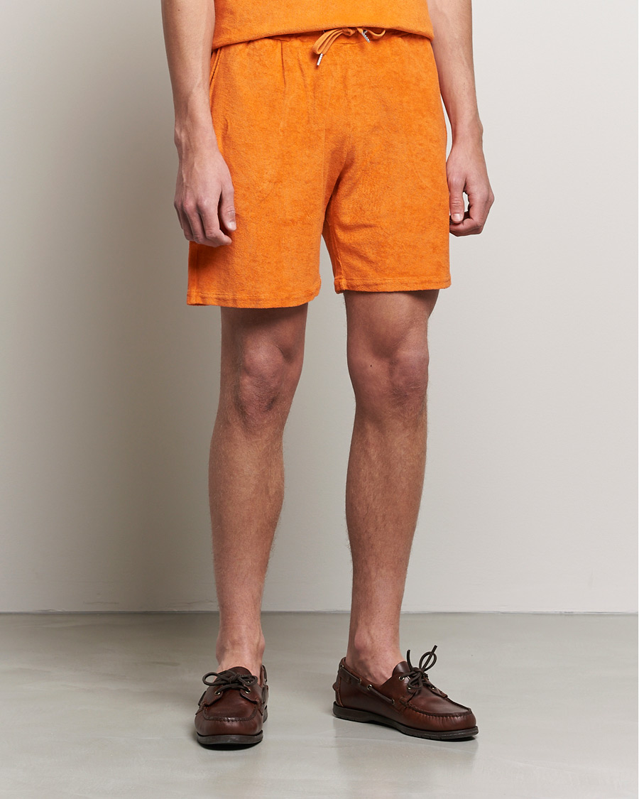 Mies |  | Stenströms | Towelling Cotton Shorts Orange
