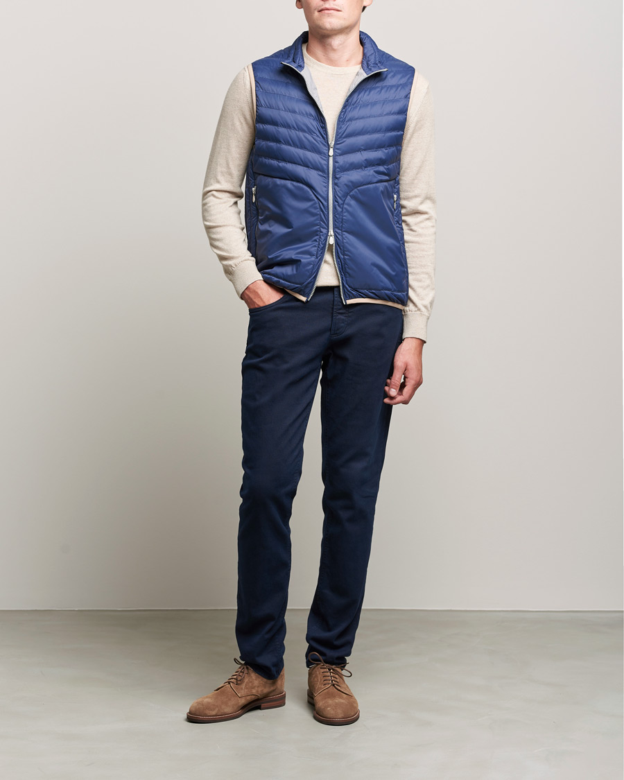 Mies |  | Brunello Cucinelli | Nylon Quilted Vest Navy