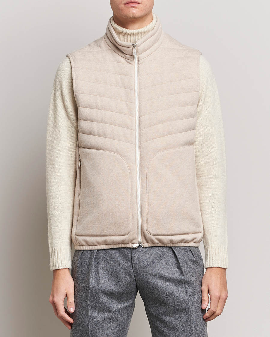 Mies | Takit | Brunello Cucinelli | Cashmere Quilted Vest Beige