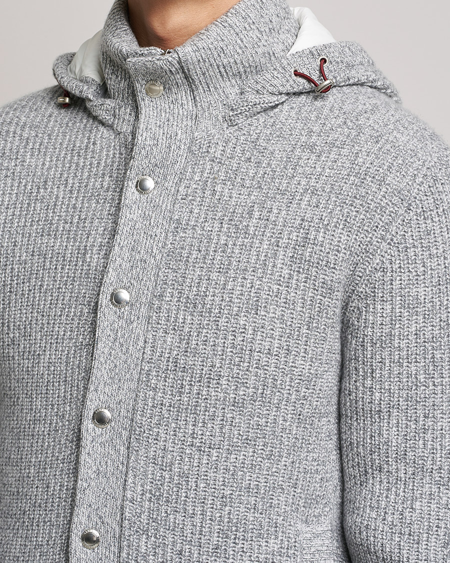 Mies | Takit | Brunello Cucinelli | Hooded Cashmere Jacket Light Grey
