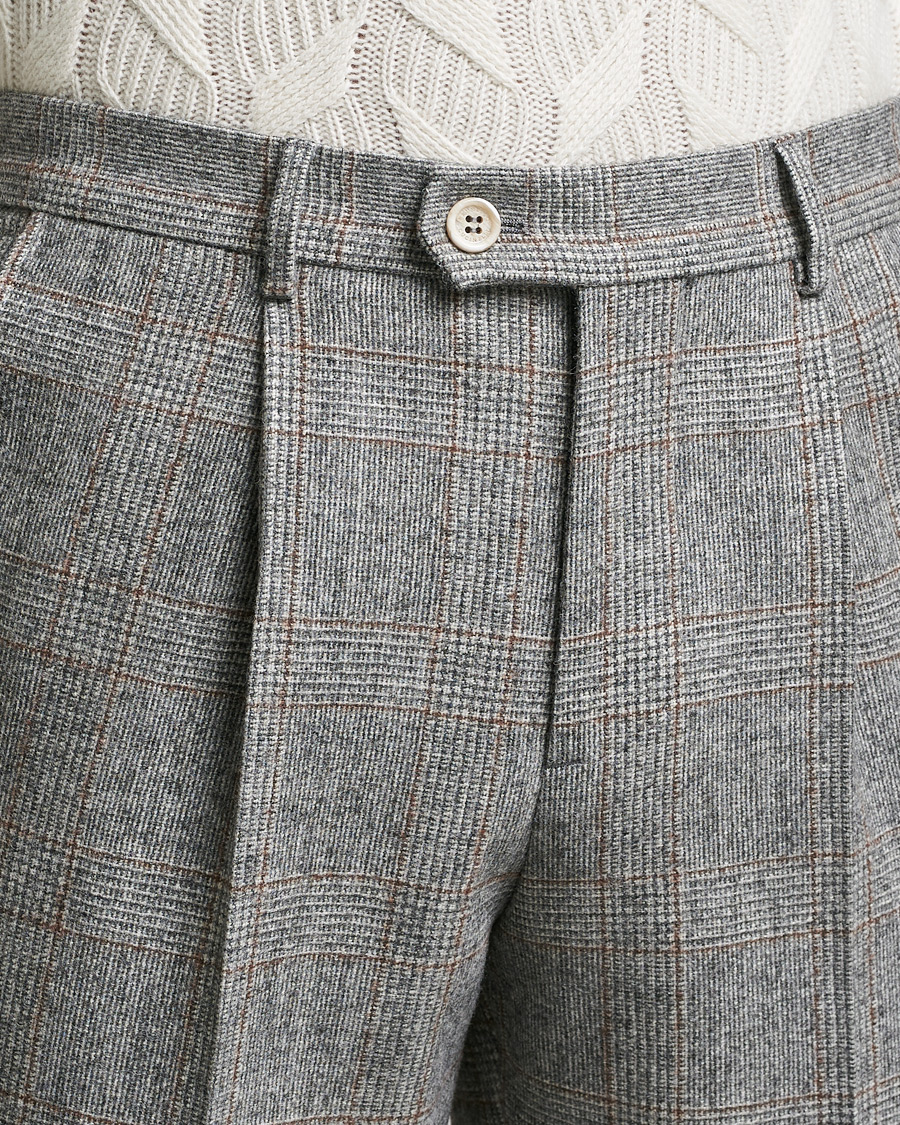 Mies | Puvut | Brunello Cucinelli | Prince Of Wales Flannel Suit Grey Melange