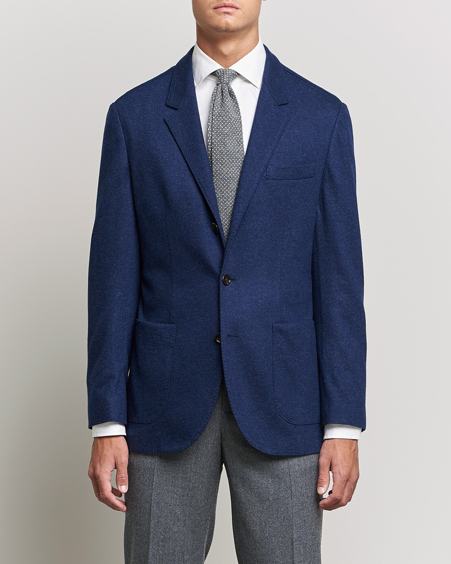 Mies | Pikkutakit | Brunello Cucinelli | Cashmere Jersey Jacket Dark Blue
