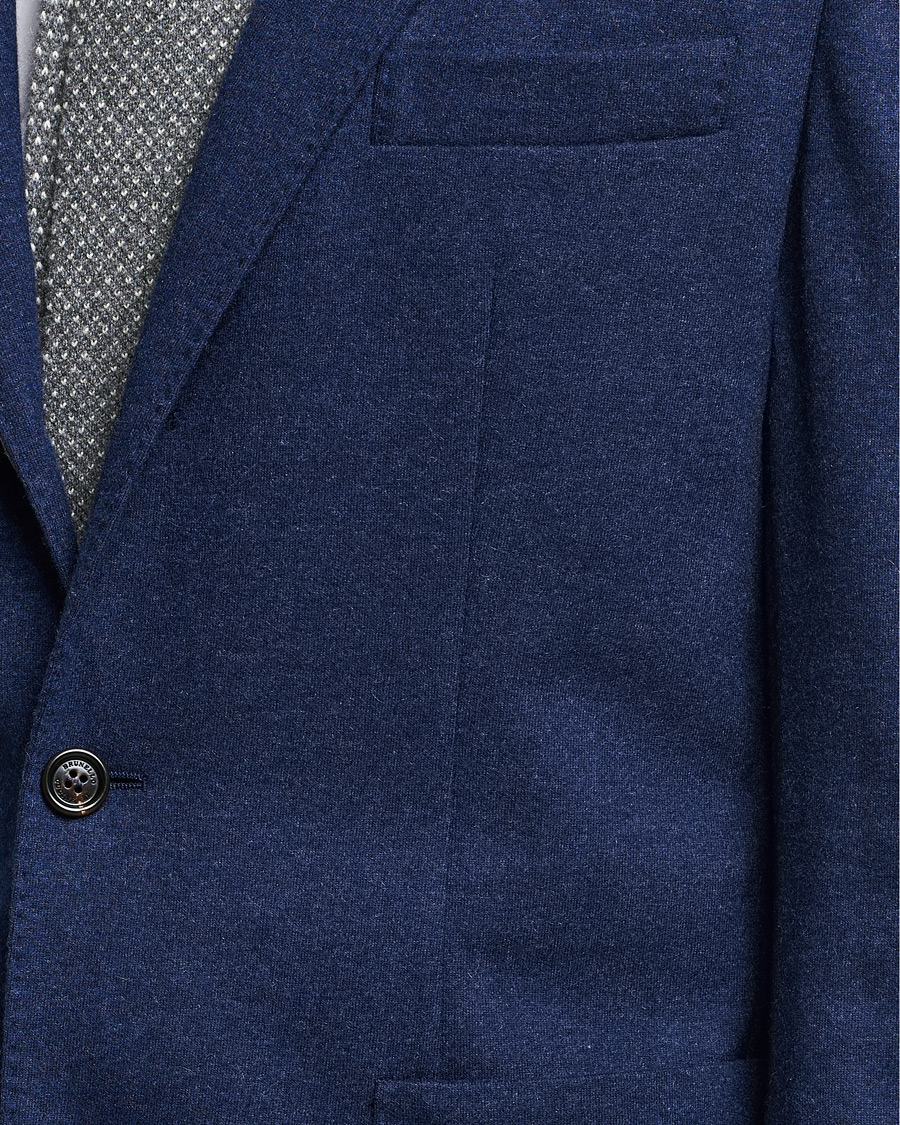 Mies | Pikkutakit | Brunello Cucinelli | Cashmere Jersey Jacket Dark Blue
