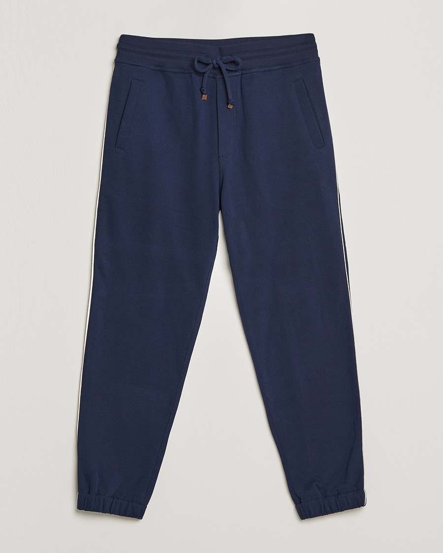 Mies | Housut | Brunello Cucinelli | Soft Cotton Joggers Cobalt Blue