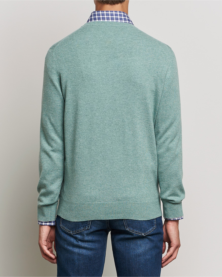 Mies | Puserot | Brunello Cucinelli | 2 Ply Cashmere Pullover Emerald Green